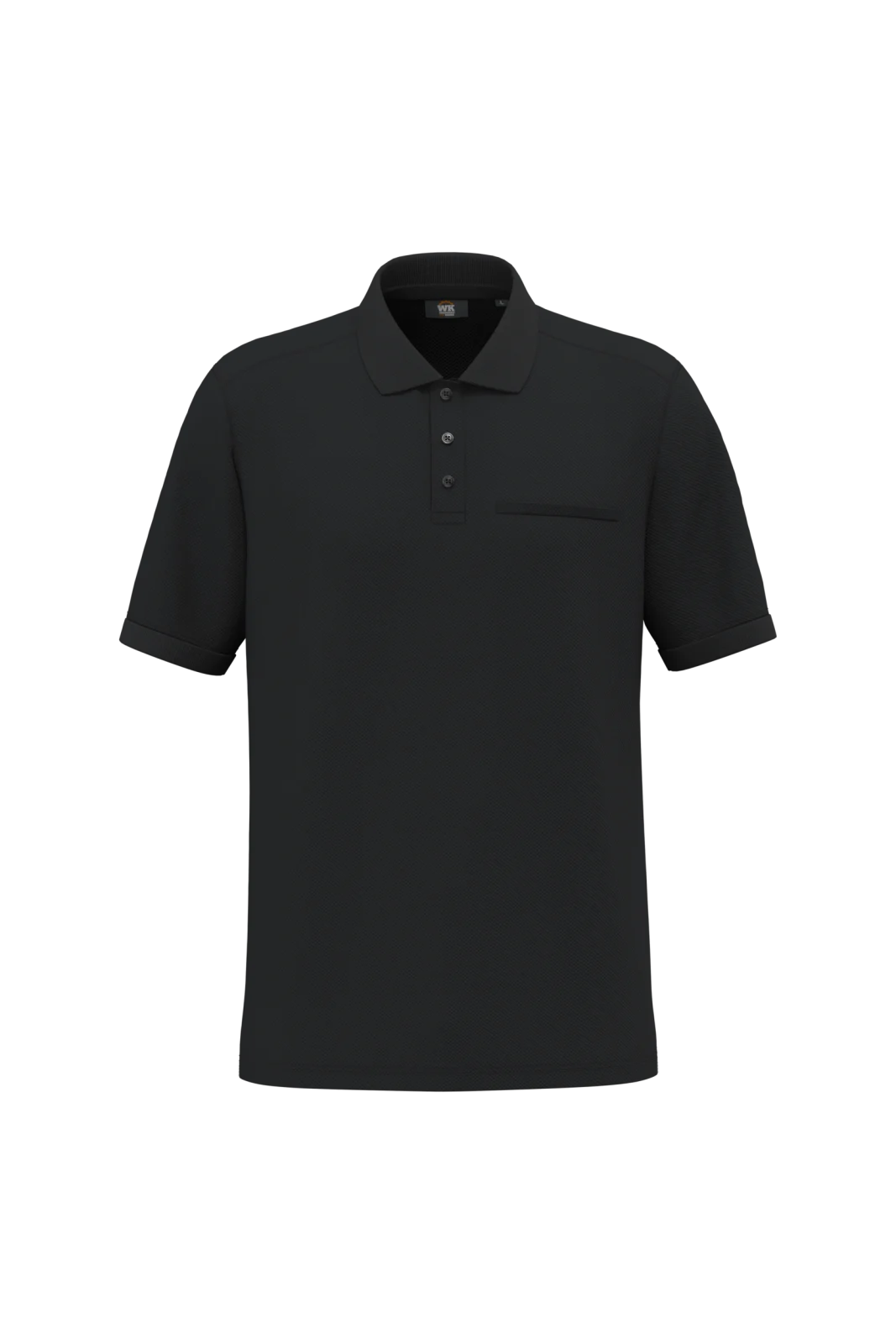 Polo unisexe écoresponsable avec poche poitrine WK206 — Black