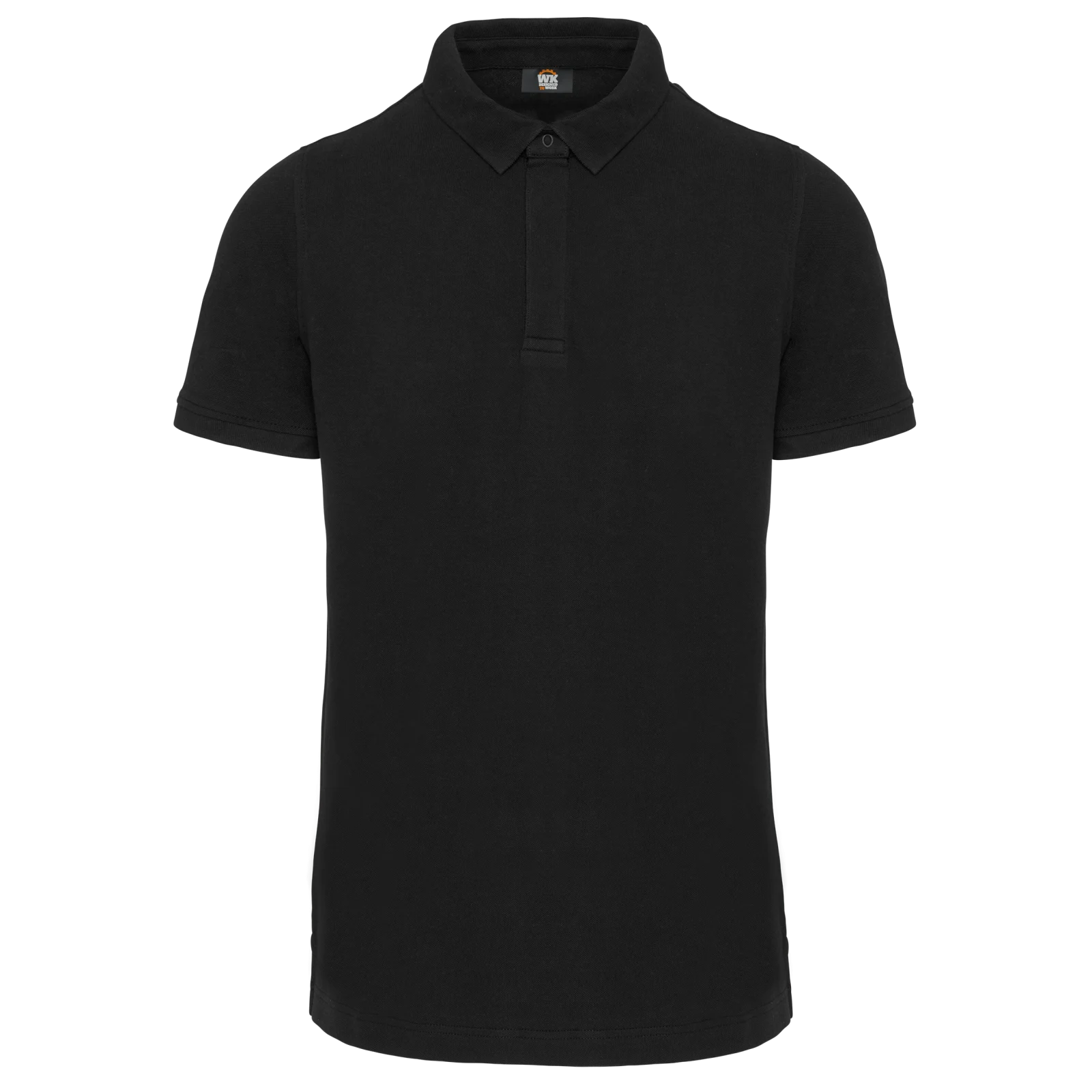 Polo col boutons pression manches courtes homme WK225 — Black