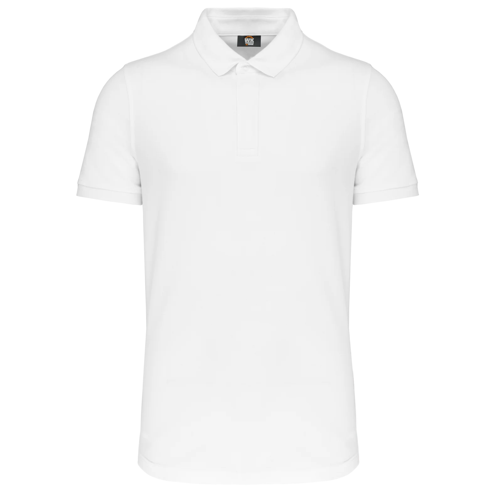 Polo col boutons pression manches courtes homme WK225 — White
