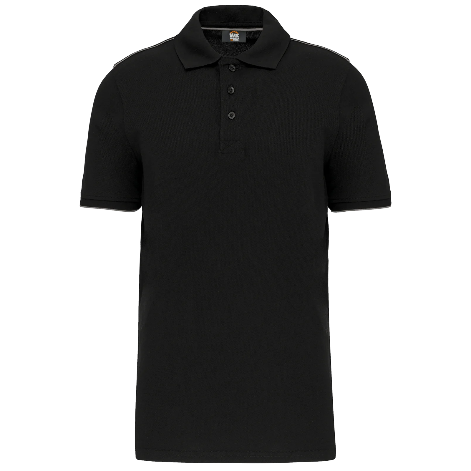 Polo Day To Day contrasté manches courtes homme WK270 — Black / Silver