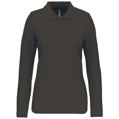 Polo manches longues femme WK277 — Dark Grey