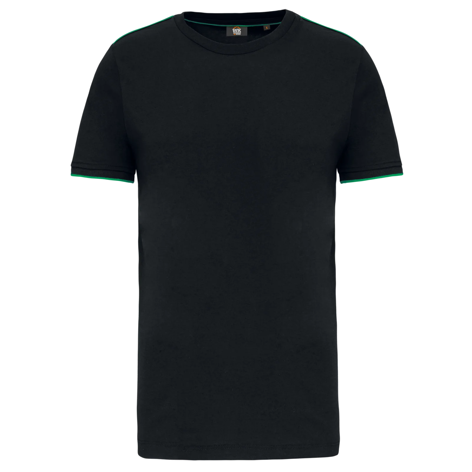 T-shirt Day To Day manches courtes homme WK3020 — Black / Kelly Green