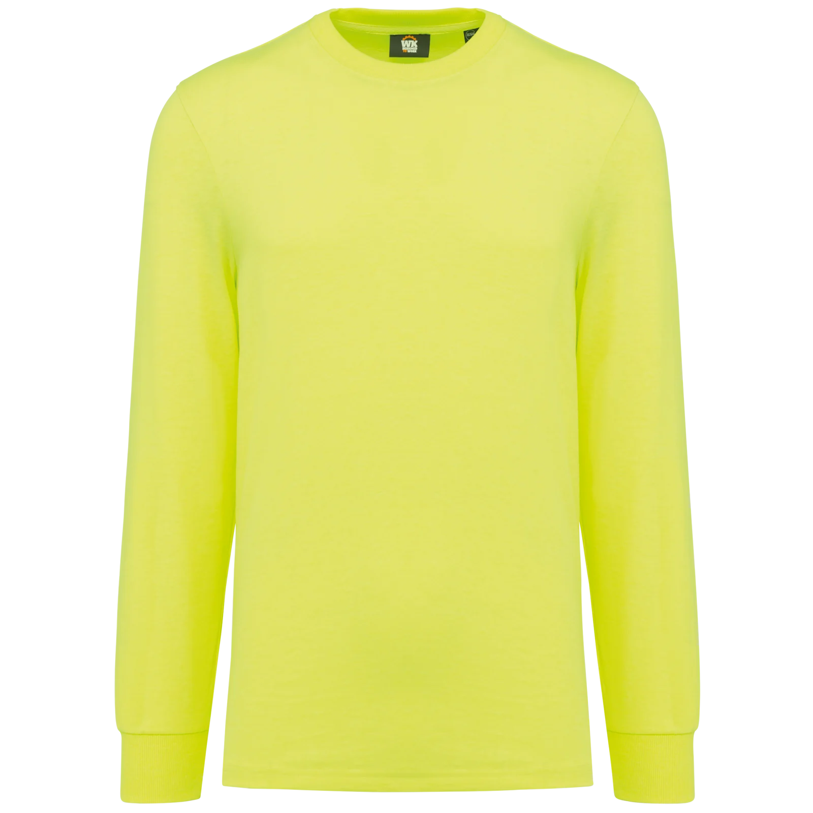 T-shirt écoresponsable manches longues unisexe WK303 — Fluorescent Yellow