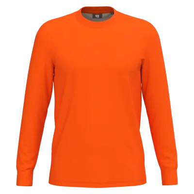 T-shirt unisexe écoresponsable manches longues coton/polyester WK318 — Fluorescent Orange