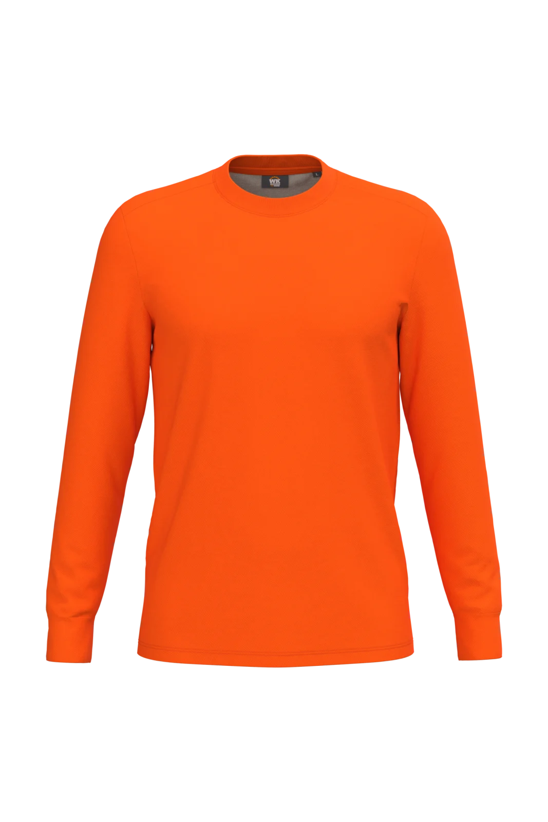 T-shirt unisexe écoresponsable manches longues coton/polyester WK318 — Fluorescent Orange