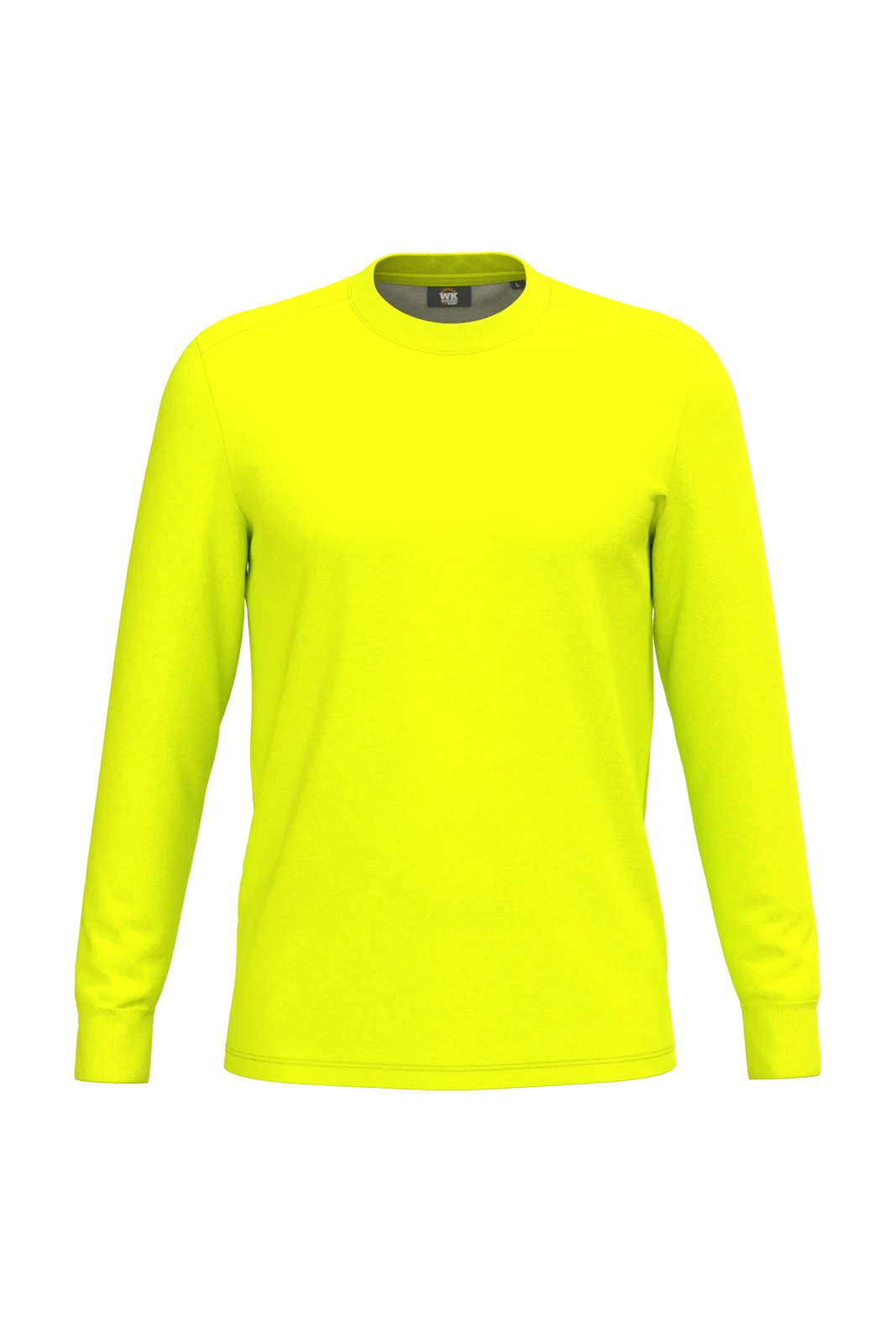T-shirt unisexe écoresponsable manches longues coton/polyester WK318 — Fluorescent Yellow