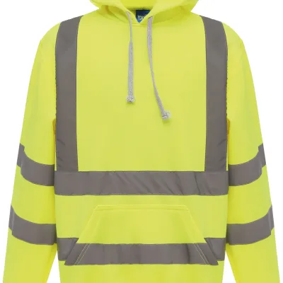 Sweatshirt capuche haute visibilité YHVK05 — Hi Vis Yellow