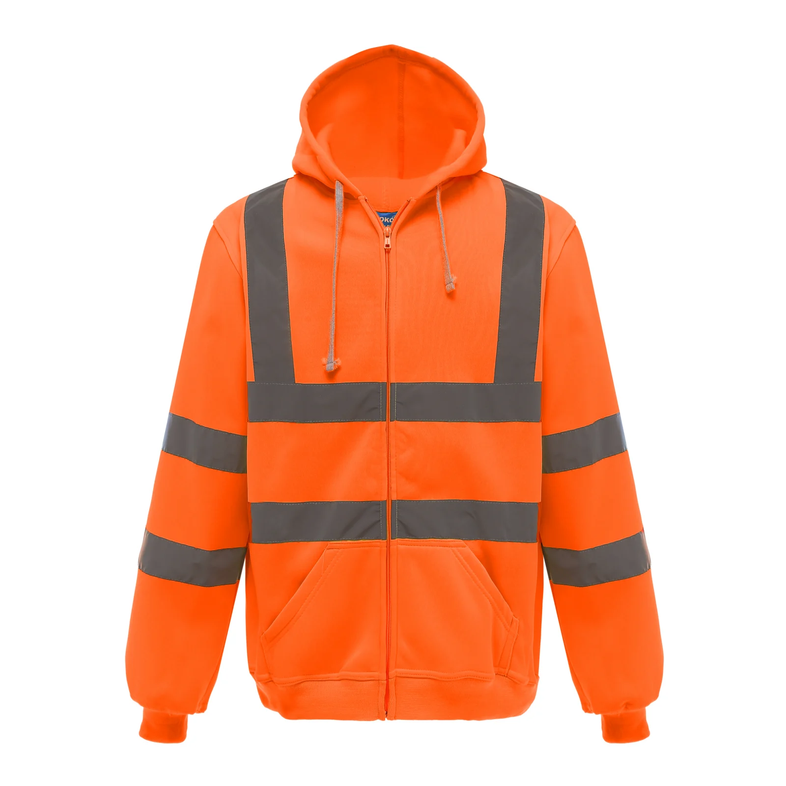 Sweat-shirt zippé capuche YHVK07 — Hi Vis Orange
