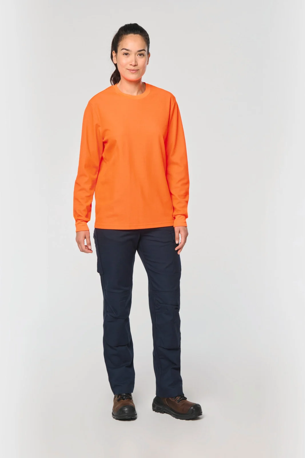 T-shirt unisexe écoresponsable manches longues coton/polyester WK318 — photo de présentation