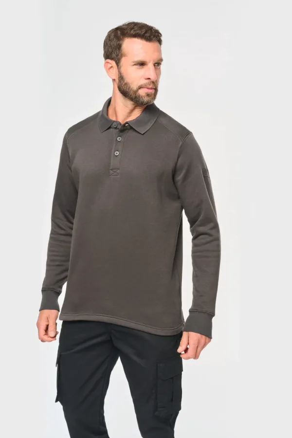Sweat-shirt col polo homme WK4000 — photo de présentation