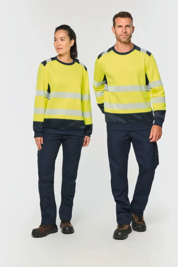 Sweat-shirt de sécurité recyclé col rond unisexe WK420 — photo de présentation