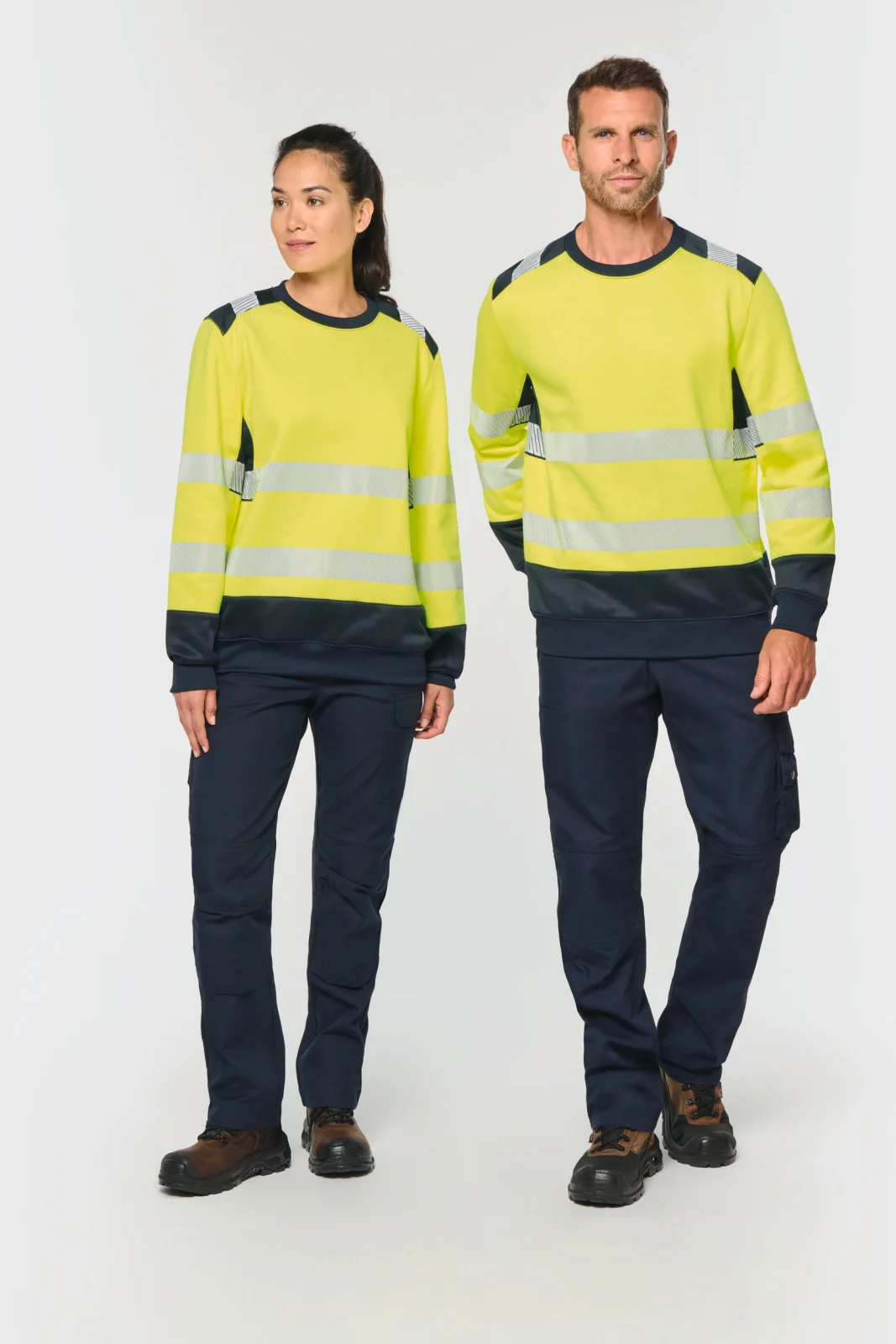 Sweat-shirt de sécurité recyclé col rond unisexe WK420 — photo de présentation