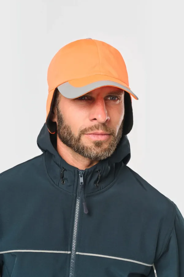 Casquette hiver fluorescente - 6 panneaux WKP122 — photo de présentation