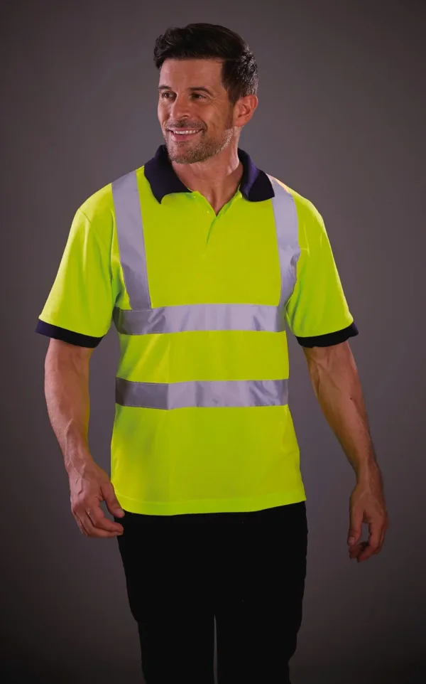 Polo manches courtes haute visibilité YHVJ210 — photo de présentation