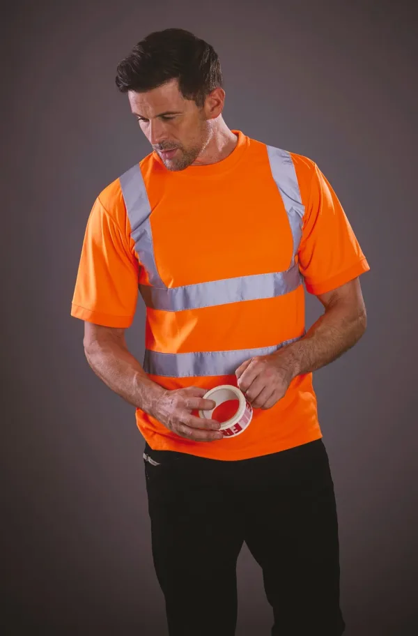 T-shirt manches courtes haute visibilité YHVJ410 — photo de présentation
