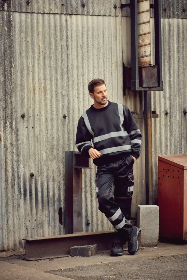 Sweat-shirt haute visibilité col rond YHVJ510 — photo de présentation