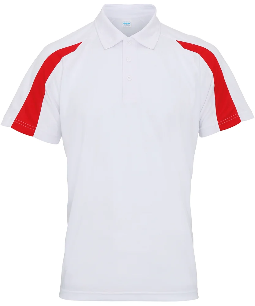 JC043 — Arctic White/Fire Red