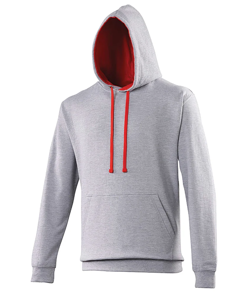 JH003 — Heather Grey/Fire Red