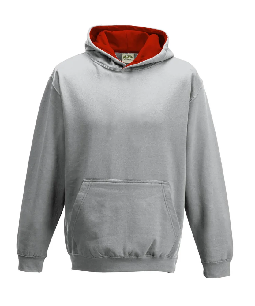 JH03J — Heather Grey/Fire Red