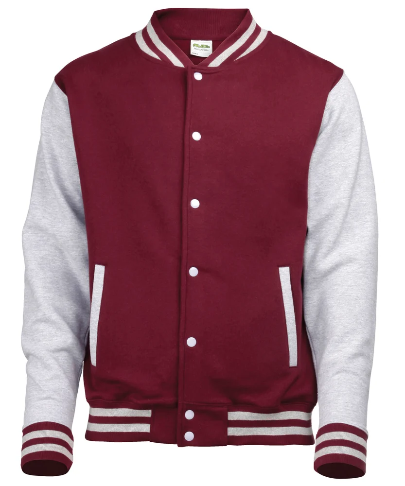 JH043 — Burgundy/Heather Grey