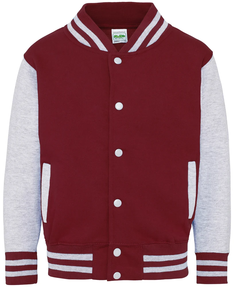 JH43J — Burgundy/Heather Grey